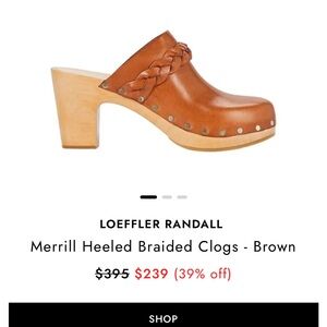 Loeffler Randall cognac color clogs